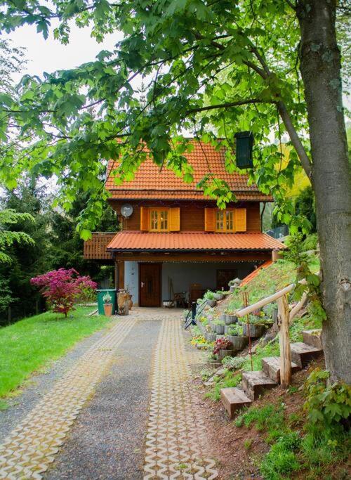 Ferienhaus Sonnenblick Entspannung Mit Sauna Kamin Und Balkon Sonneberg Eksteriør bilde